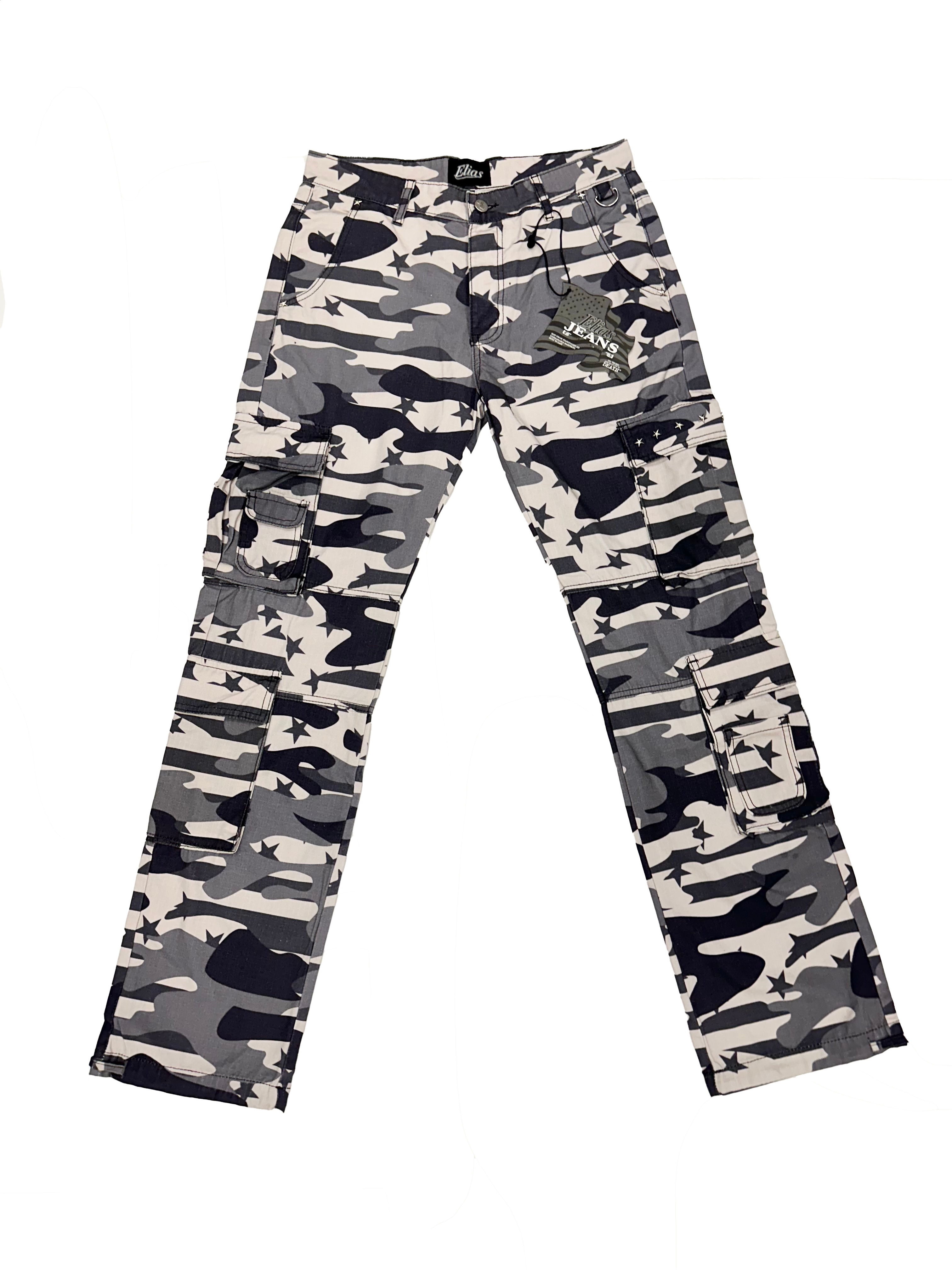 CAMO 01 Multi-Pocket Cargo Pant - Snow/Grey
