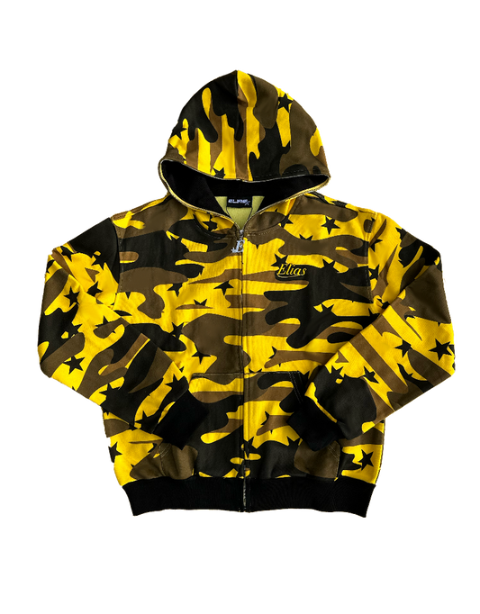 CAMO Full Zip - Yellow